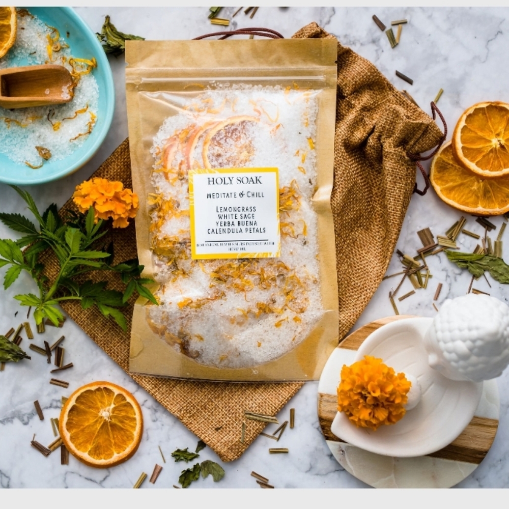 Lemongrass Citrus Bath Salts  Relaxing Bath Salts Citrus Bath | Meditate & Chil